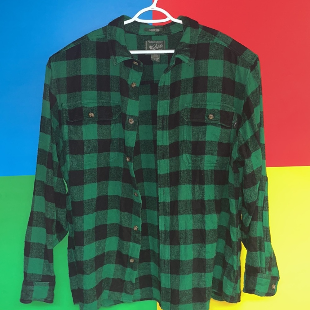 Vintage Heavy Flannel Woolrich plaid Button shirt
